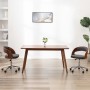 Sillas de comedor giratorias 2 uds madera curvada y tela gris de vidaXL, Sillas de comedor - Ref: Foro24-3054920, Precio: 247...