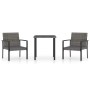 Juego de comedor para jardín 3 piezas ratán sintético gris de vidaXL, Conjuntos de jardín - Ref: Foro24-3065711, Precio: 167,...