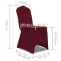 Funda para silla elástica 4 unidades burdeos de vidaXL, Fundas - Ref: Foro24-131411, Precio: 15,19 €, Descuento: %