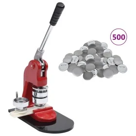 Máquina de hacer insignias con 500 piezas de chapas 25 mm de vidaXL, Manualidades - Ref: Foro24-3056503, Precio: 133,44 €, De...