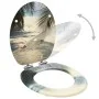 Toilet Seat Lid Soft Close 2 Pcs MDF Beach Design by vidaXL, Toilet and bidet seats - Ref: Foro24-3056416, Price: 103,71 €, D...