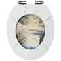 Toilet Seat Lid Soft Close 2 Pcs MDF Beach Design by vidaXL, Toilet and bidet seats - Ref: Foro24-3056416, Price: 103,71 €, D...