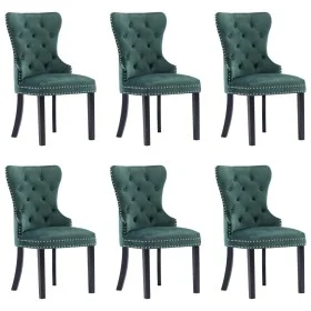 Dining chairs 6 units dark green velvet by vidaXL, dining chairs - Ref: Foro24-3055876, Price: 1,00 €, Discount: %