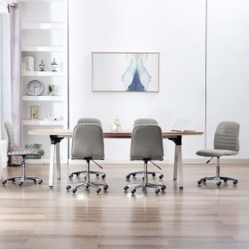 Sillas de comedor 6 unidades tela gris claro de vidaXL, Sillas de comedor - Ref: Foro24-3056540, Precio: 328,37 €, Descuento: %