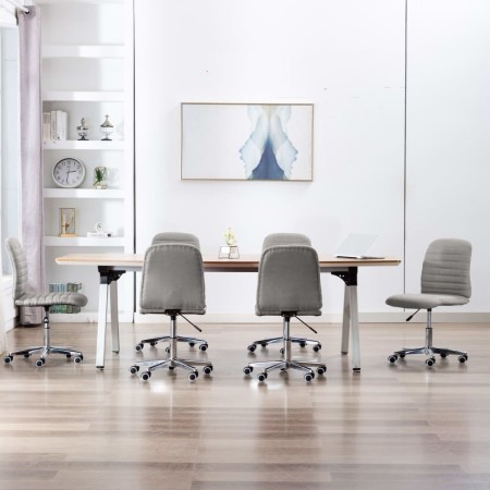 Sillas de comedor 6 unidades tela gris claro de vidaXL, Sillas de comedor - Ref: Foro24-3056540, Precio: 328,37 €, Descuento: %