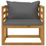 Muebles de jardín 6 pzas cojines madera maciza de acacia de vidaXL, Conjuntos de jardín - Ref: Foro24-3057604, Precio: 558,51...