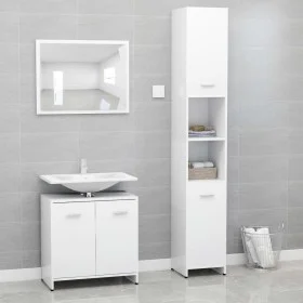 Juego muebles de baño 3 pzas madera de ingeniería blanco de vidaXL, Muebles de baño - Ref: Foro24-3056916, Precio: 134,81 €, ...