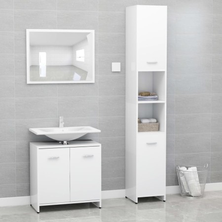 Juego muebles de baño 3 pzas madera de ingeniería blanco de vidaXL, Muebles de baño - Ref: Foro24-3056916, Precio: 137,81 €, ...