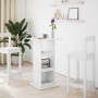 Mesa bar con almacenaje madera ingeniería blanca 60x60x102 cm en Mesas de comedor | Comprar online en Foru.es