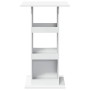 Mesa bar con almacenaje madera ingeniería blanca 60x60x102 cm en Mesas de comedor | Comprar online en Foru.es
