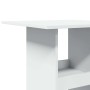 Mesa bar con almacenaje madera ingeniería blanca 60x60x102 cm en Mesas de comedor | Comprar online en Foru.es