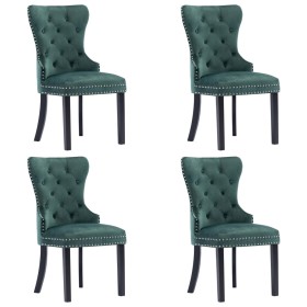 Sillas de comedor 4 unidades terciopelo verde oscuro de vidaXL, Sillas de comedor - Ref: Foro24-3055875, Precio: 778,08 €, De...