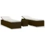 Garden loungers and table 3 pieces brown synthetic rattan by vidaXL, Loungers - Ref: Foro24-3057663, Price: 311,14 €, Discoun...