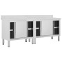 Mesas trabajo puertas correderas 2 uds acero 200x50x(95-97)cm de vidaXL, Restauración - Ref: Foro24-3055902, Precio: 475,74 €...