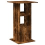 Mesa alta bar con almacenaje madera roble ahumado 60x60x102 cm en Mesas de comedor | Comprar online en Foru.es