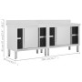 Mesas trabajo puertas correderas 2 uds acero 200x50x(95-97)cm de vidaXL, Restauración - Ref: Foro24-3055902, Precio: 475,74 €...