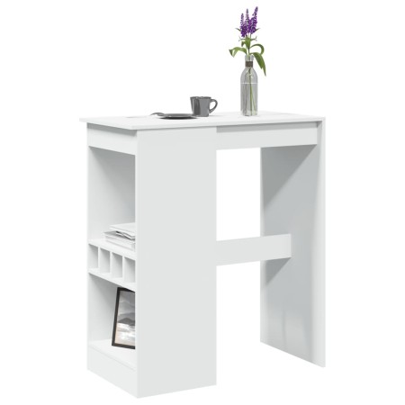 Mesa alta con estantes madera ingeniería 90x47,5x103,5 cm en Mesas de comedor | Comprar online en Foru.es