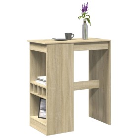 Mesa alta con estantes madera roble Sonoma 90x47,5x103,5 cm en Mesas de comedor | Comprar online en Foru.es
