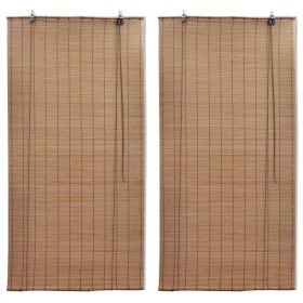 Estor enrollable de bambú 2 unidades marrón 150x220 cm de vidaXL, Persianas y estores - Ref: Foro24-3057521, Precio: 80,42 €,...