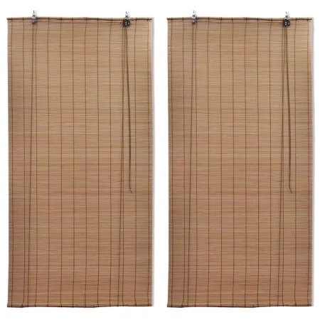 Estor enrollable de bambú 2 unidades marrón 150x220 cm de vidaXL, Persianas y estores - Ref: Foro24-3057521, Precio: 80,42 €,...