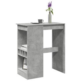 Mesa alta con estantes madera gris hormigón 90x47,5x103,5 cm en Mesas de comedor | Comprar online en Foru.es