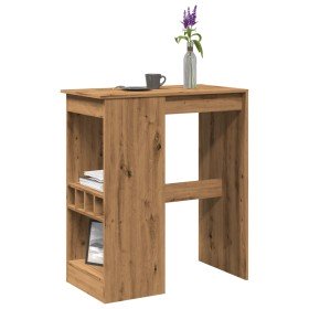 Mesa alta con estantes madera roble artisian 90x47,5x103,5 cm en Mesas de comedor | Comprar online en Foru.es
