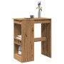Mesa alta con estantes madera roble artisian 90x47,5x103,5 cm en Mesas de comedor | Comprar online en Foru.es