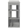 Mesa alta bar con estantes madera gris hormigón 102x50x103,5cm en Mesas de comedor | Comprar online en Foru.es