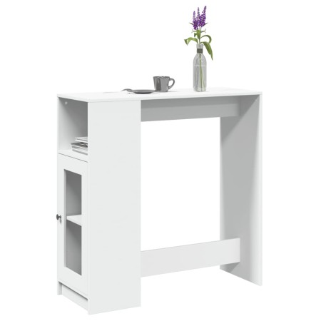 Mesa alta con estantes madera ingeniería 101x40x103,5 cm en Mesas de comedor | Comprar online en Foru.es