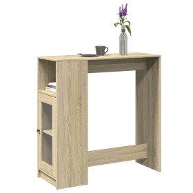 Mesa alta bar con estantes madera roble Sonoma 101x40x103,5 cm en Mesas de comedor | Comprar online en Foru.es