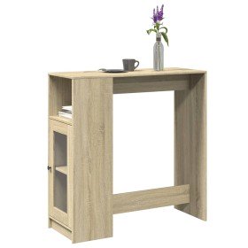 Mesa alta bar con estantes madera roble Sonoma 101x40x103,5 cm en Mesas de comedor | Comprar online en Foru.es