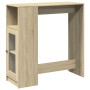 Mesa alta bar con estantes madera roble Sonoma 101x40x103,5 cm en Mesas de comedor | Comprar online en Foru.es