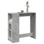 Mesa alta bar con estantes madera gris hormigón 101x40x103,5 cm en Mesas de comedor | Comprar online en Foru.es