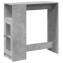 Mesa alta bar con estantes madera gris hormigón 101x40x103,5 cm en Mesas de comedor | Comprar online en Foru.es