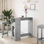 Mesa alta bar con estantes madera gris hormigón 101x40x103,5 cm en Mesas de comedor | Comprar online en Foru.es