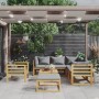Muebles de jardín 8 pzas cojines madera maciza de acacia de vidaXL, Conjuntos de jardín - Ref: Foro24-3057614, Precio: 858,12...