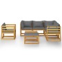 Muebles de jardín 8 pzas cojines madera maciza de acacia de vidaXL, Conjuntos de jardín - Ref: Foro24-3057614, Precio: 858,12...