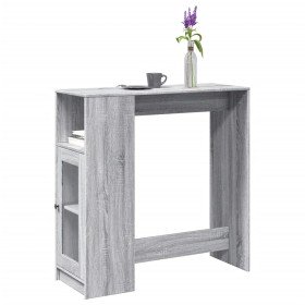 Mesa alta bar con estantes gris Sonoma 101x40x103,5 cm en Mesas de comedor | Comprar online en Foru.es