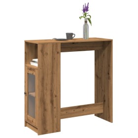 Mesa alta con estantes madera roble artisian 101x40x103,5 cm en Mesas de comedor | Comprar online en Foru.es