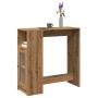Mesa alta con estantes madera roble artisian 101x40x103,5 cm en Mesas de comedor | Comprar online en Foru.es