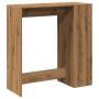 Mesa alta con estantes madera roble artisian 101x40x103,5 cm en Mesas de comedor | Comprar online en Foru.es