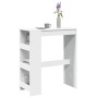 Mesa alta con estantes madera ingeniería 90x40x103,5 cm en Mesas de comedor | Comprar online en Foru.es