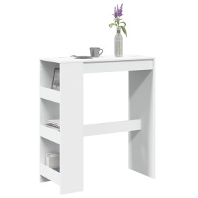 Mesa alta con estantes madera ingeniería 90x40x103,5 cm en Mesas de comedor | Comprar online en Foru.es