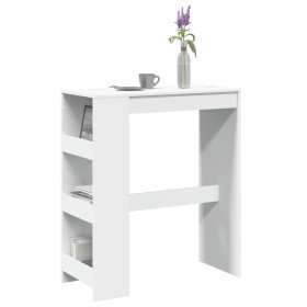 Mesa alta con estantes madera ingeniería 90x40x103,5 cm en Mesas de comedor | Comprar online en Foru.es