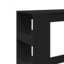 Mesa alta con estantes madera ingeniería negra 90x40x103,5 cm en Mesas de comedor | Comprar online en Foru.es