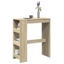 Mesa alta bar con estantes madera roble Sonoma 90x40x103,5 cm en Mesas de comedor | Comprar online en Foru.es