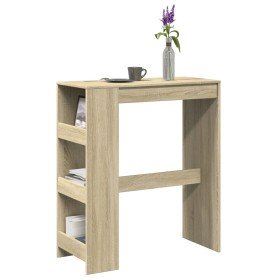 Mesa alta bar con estantes madera roble Sonoma 90x40x103,5 cm en Mesas de comedor | Comprar online en Foru.es