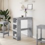 Mesa alta bar con estantes madera gris hormigón 90x40x103,5 cm en Mesas de comedor | Comprar online en Foru.es