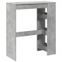 Mesa alta bar con estantes madera gris hormigón 90x40x103,5 cm en Mesas de comedor | Comprar online en Foru.es