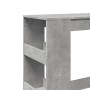 Mesa alta bar con estantes madera gris hormigón 90x40x103,5 cm en Mesas de comedor | Comprar online en Foru.es